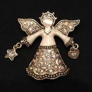 Vintage KC Angel Brooch